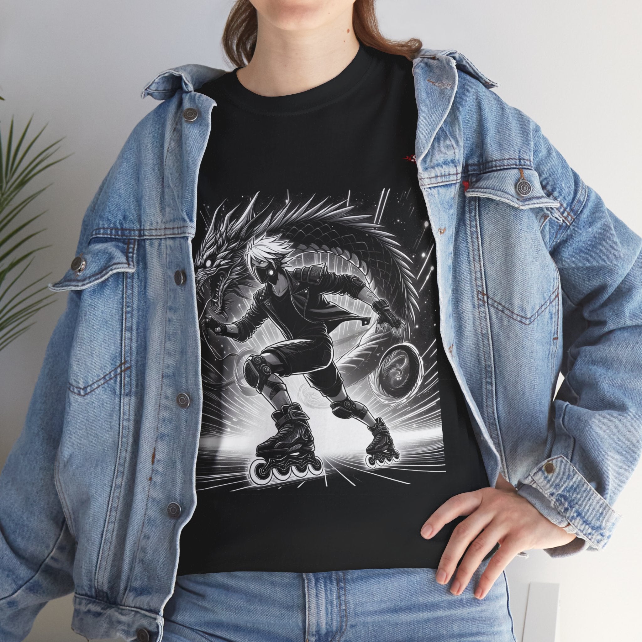 B008A T-shirt de Roller "Mangas Glide" pour adultes, homme ou femme, Noir - Qualité Premium au Meilleur Prix