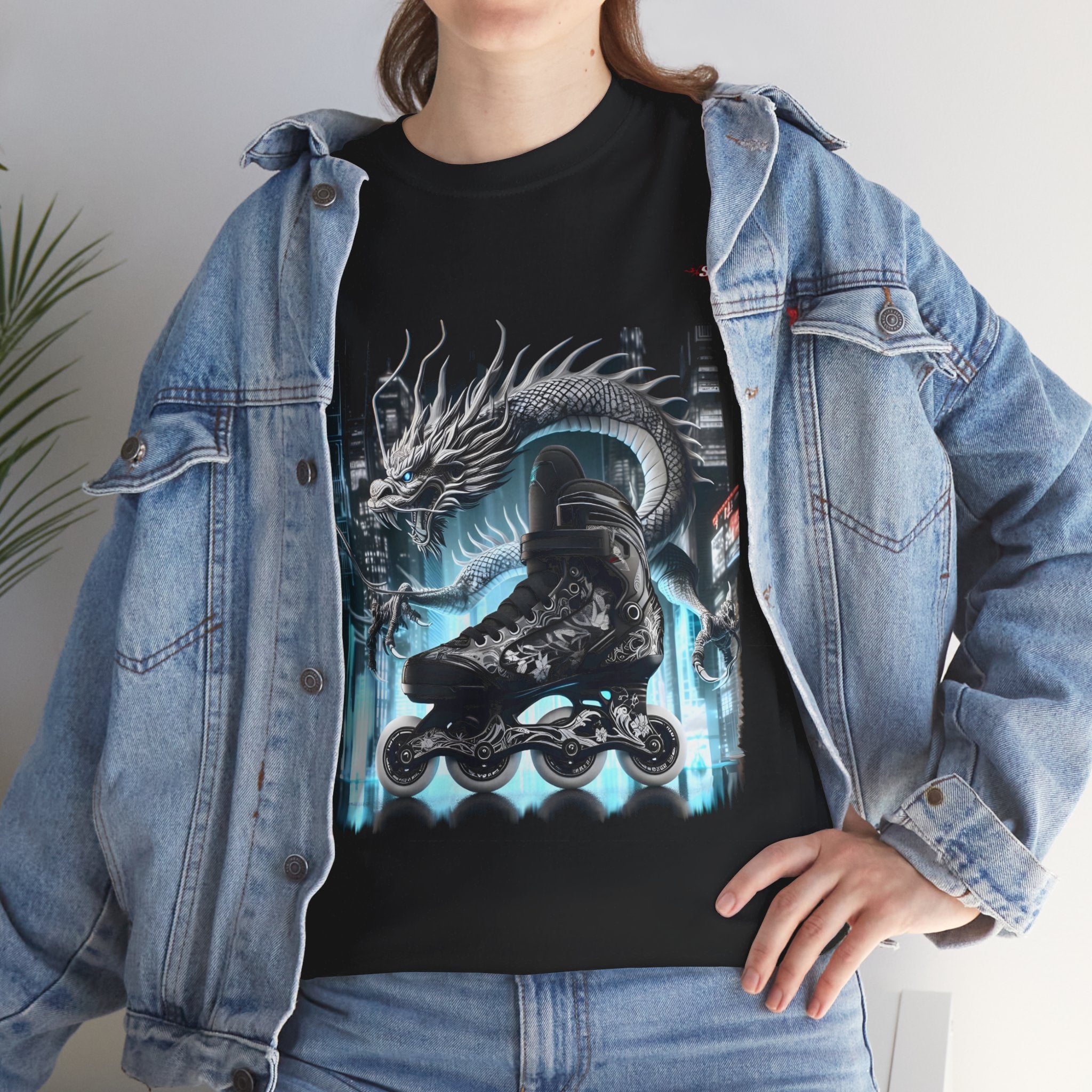 B002A T-shirt de Roller "Tokyo Ride" pour adultes, homme ou femme, Noir - Qualité Premium au Meilleur Prix