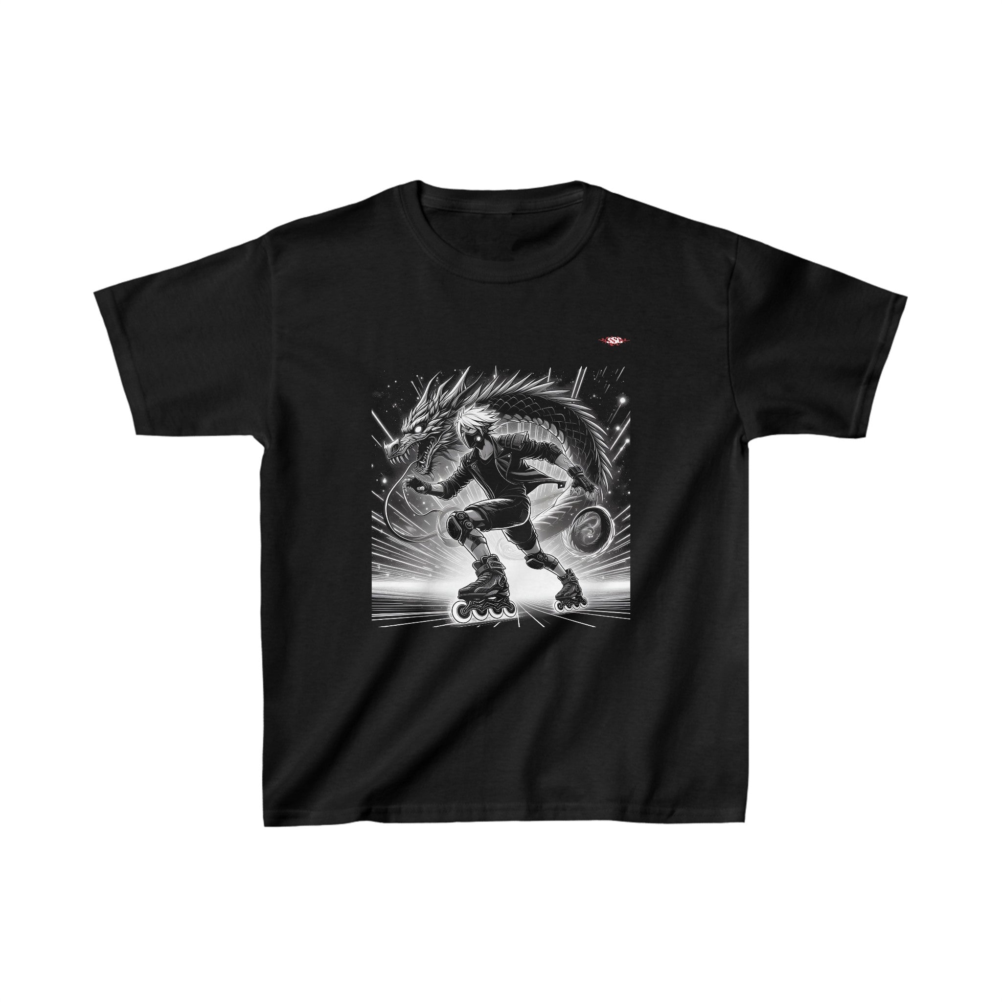 B008E T-shirt de Roller "mangas glide" pour enfants, garçon ou fille, Noir - Qualité Premium au Meilleur Prix
