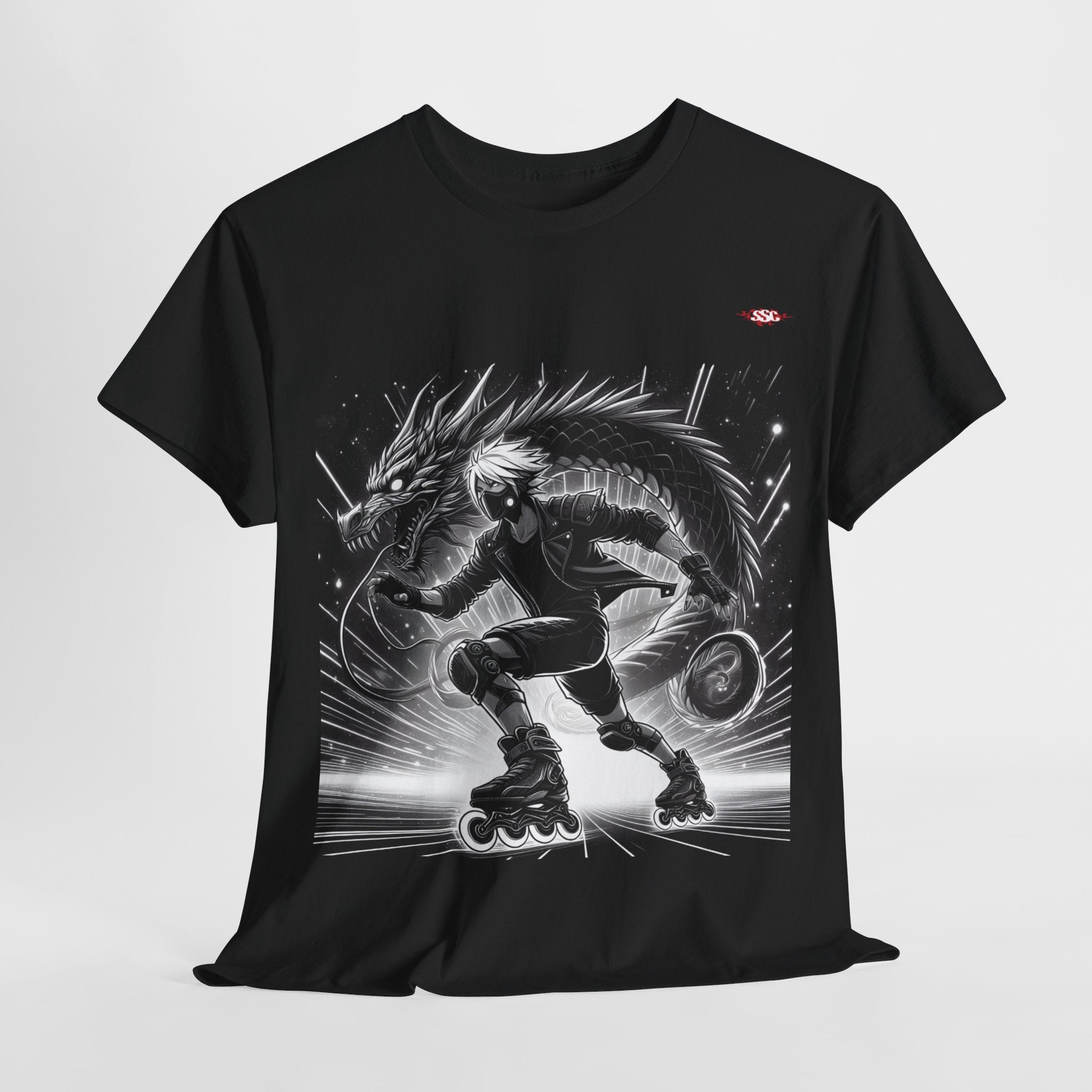 B008A T-shirt de Roller "Mangas Glide" pour adultes, homme ou femme, Noir - Qualité Premium au Meilleur Prix