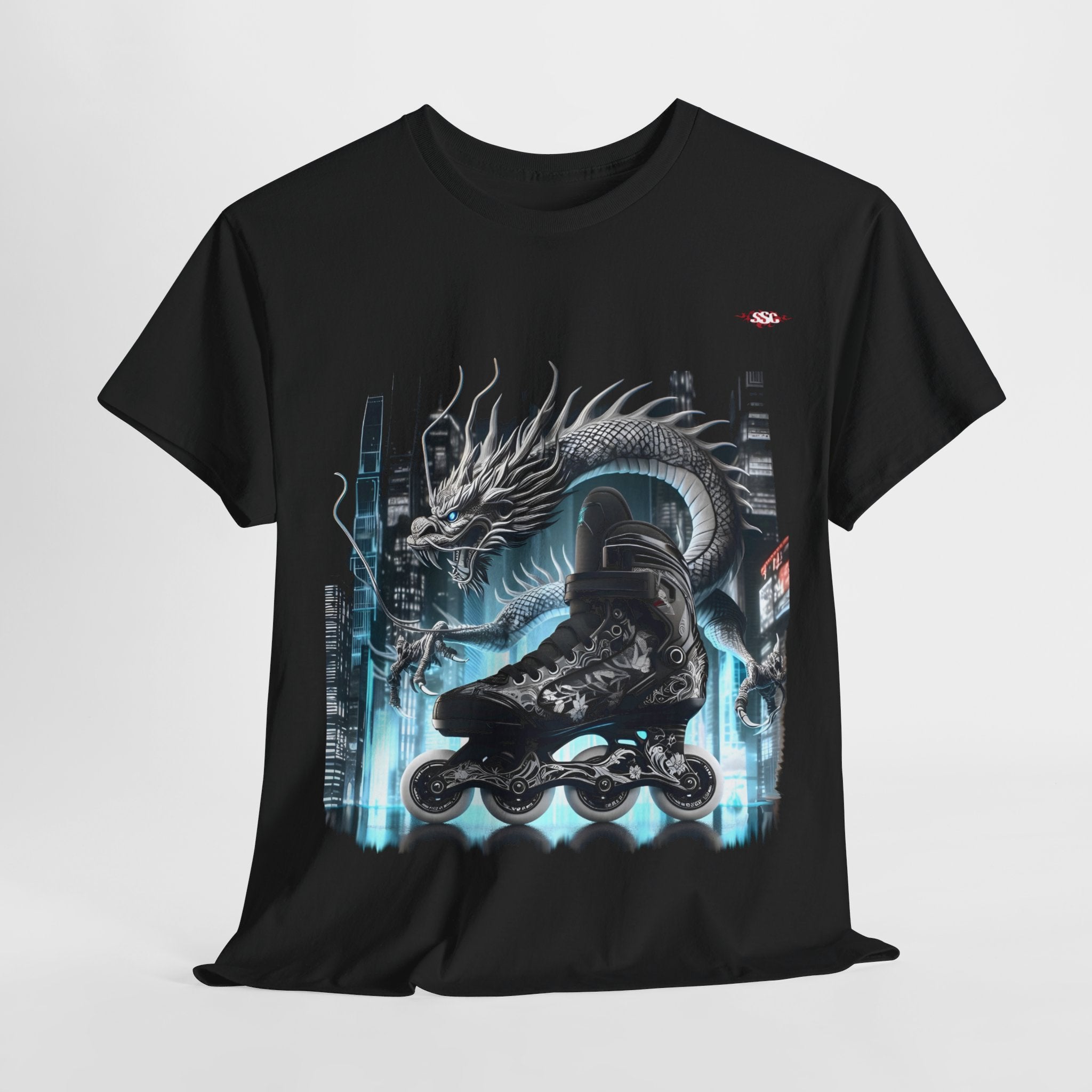 B002A T-shirt de Roller "Tokyo Ride" pour adultes, homme ou femme, Noir - Qualité Premium au Meilleur Prix