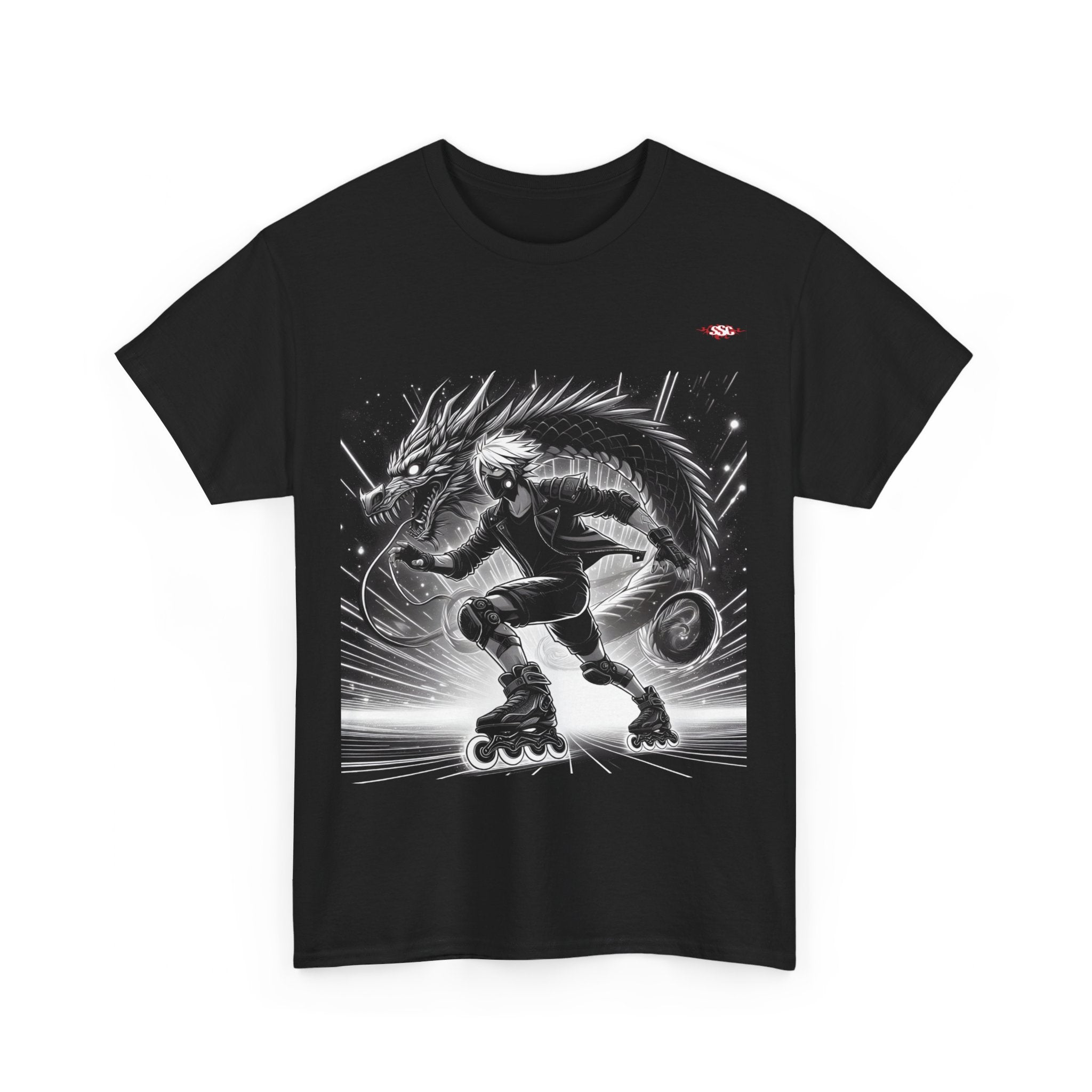 B008A T-shirt de Roller "Mangas Glide" pour adultes, homme ou femme, Noir - Qualité Premium au Meilleur Prix