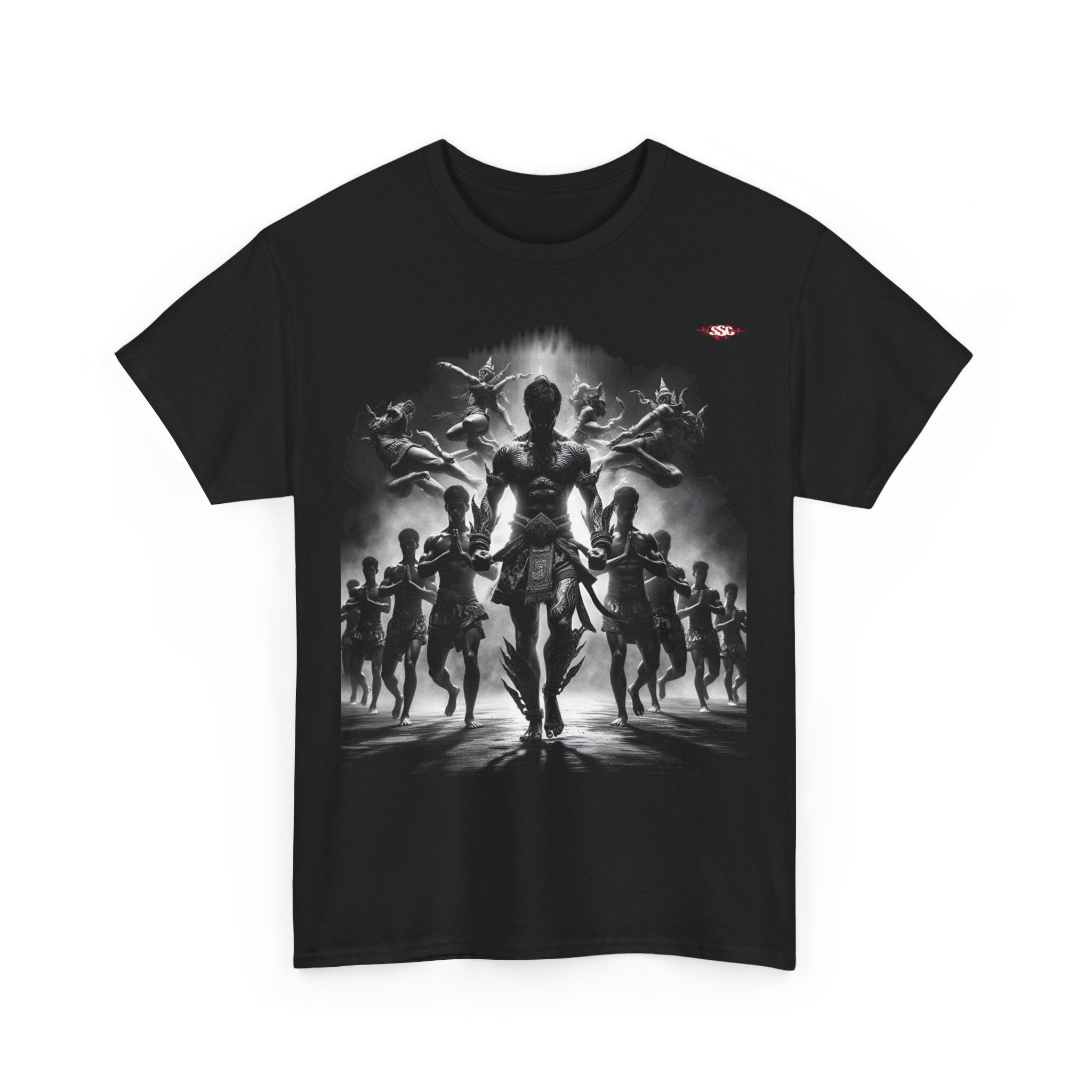 A005A T-shirt Muay Thaï "Triomphe" pour adultes, homme ou femme, noir - Qualité Premium au Meilleur Prix