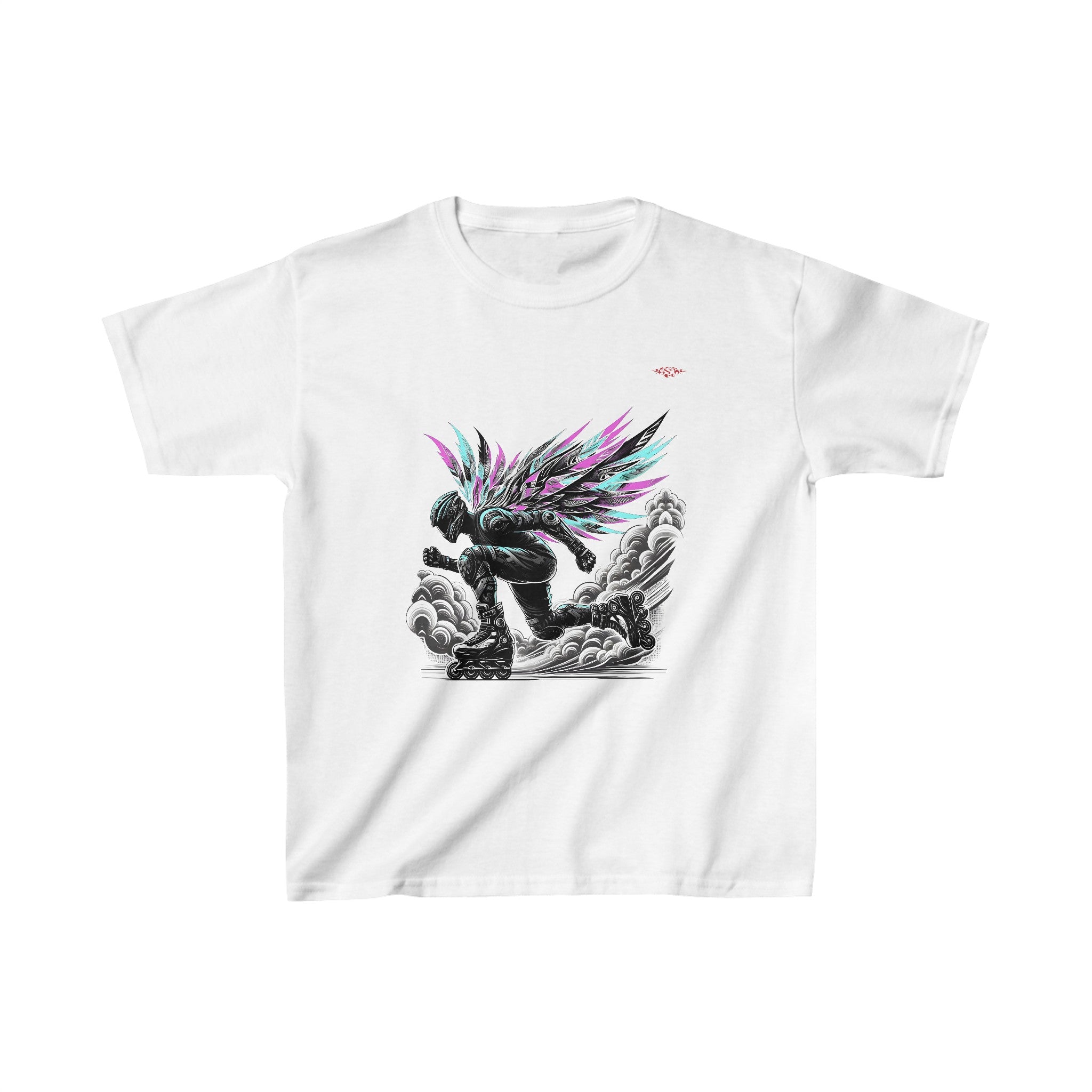 B007E T-shirt Blanc "Roller Angel" pour enfants, garçon ou fille - Qualité Premium au Meilleur Prix L’Expression du Mouvement et de la Mode