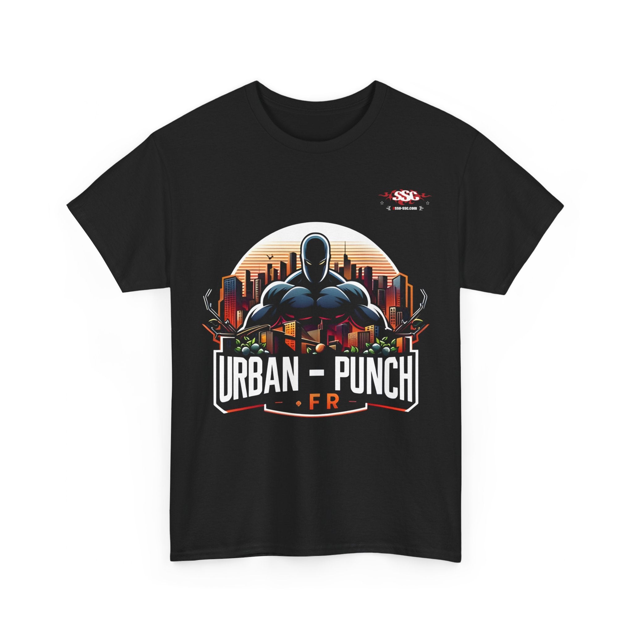 C001A T-shirt "Urban-Punch.FR" pour adultes, homme ou femme, noir - Qualité Premium au Meilleur Prix