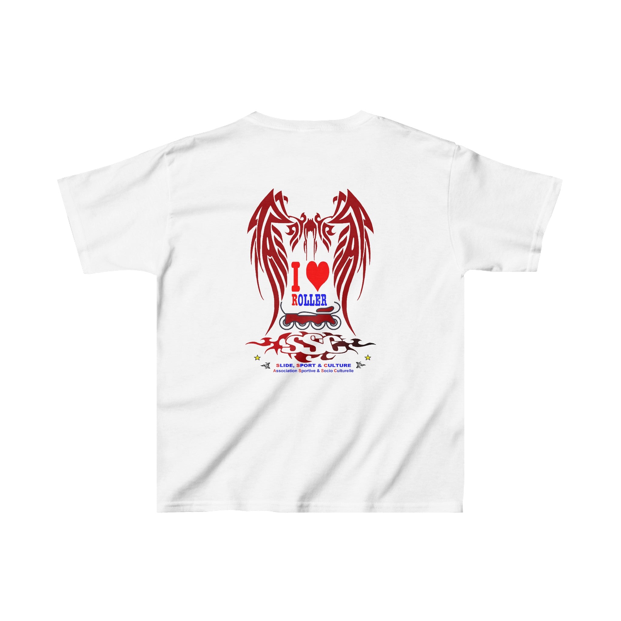 C004E T-shirt de Roller "I love Roller angel" pour enfants, garçon ou fille, Noir ou Blanc - Qualité Premium au Meilleur Prix
