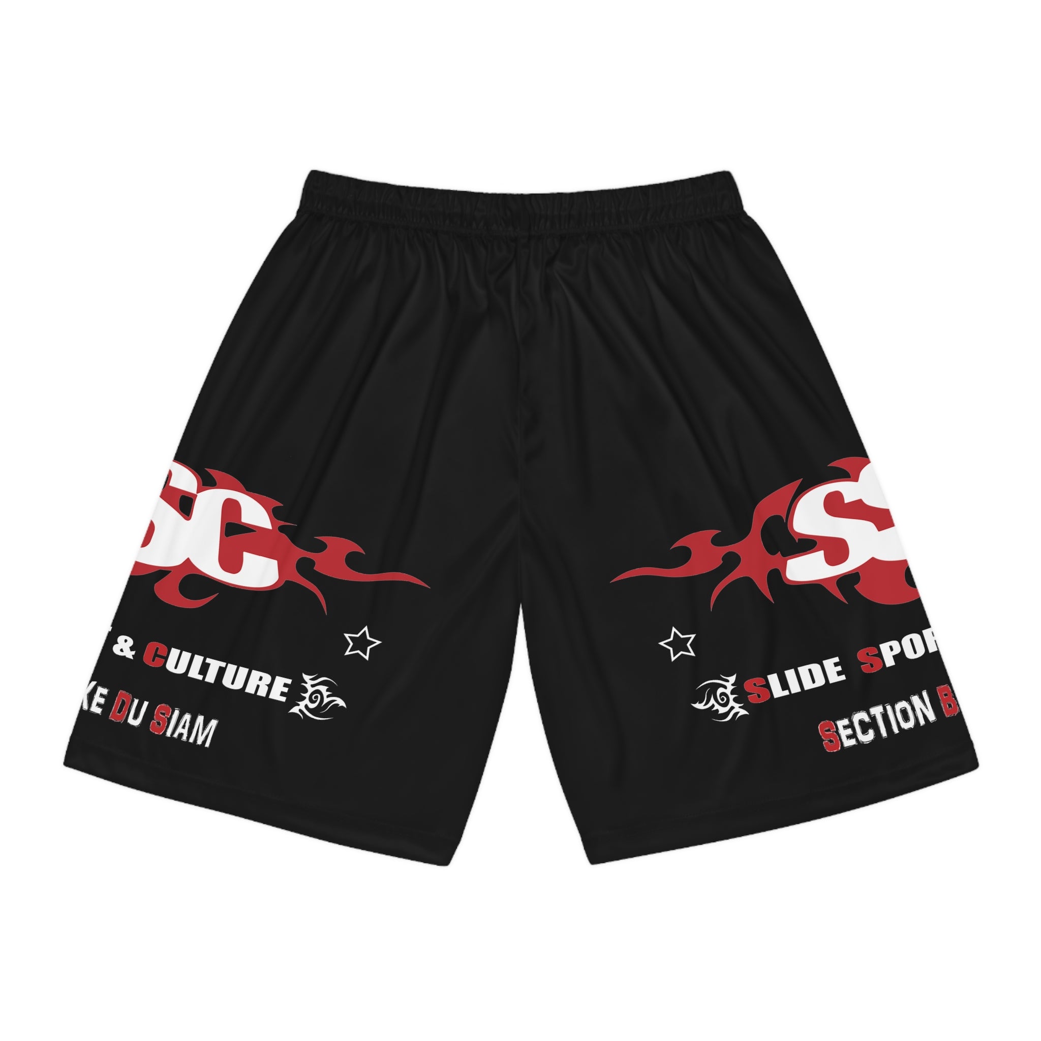 Short type Basketball « Section Boxe Thaï » adulte pour homme ou femme, noir - Qualité Premium au Meilleur Prix