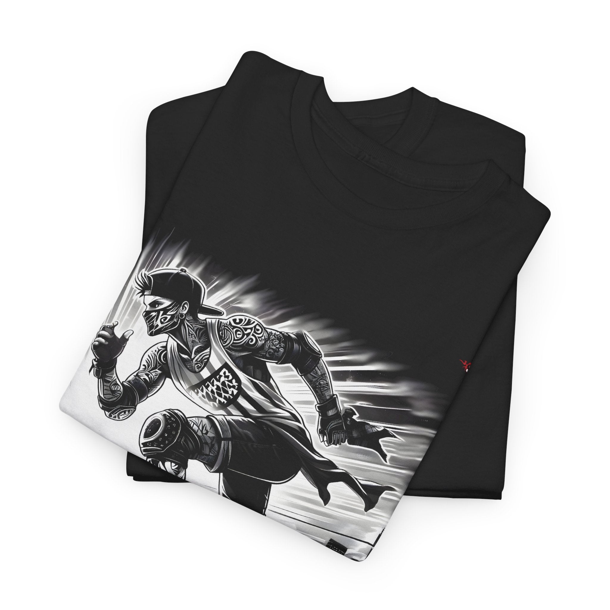 B005A T-shirt noir "“ROLLER SOCCER SPIRIT” pour adultes, homme ou femmer - Qualité Premium au Meilleur Prix Dynamisme et Style Urbain