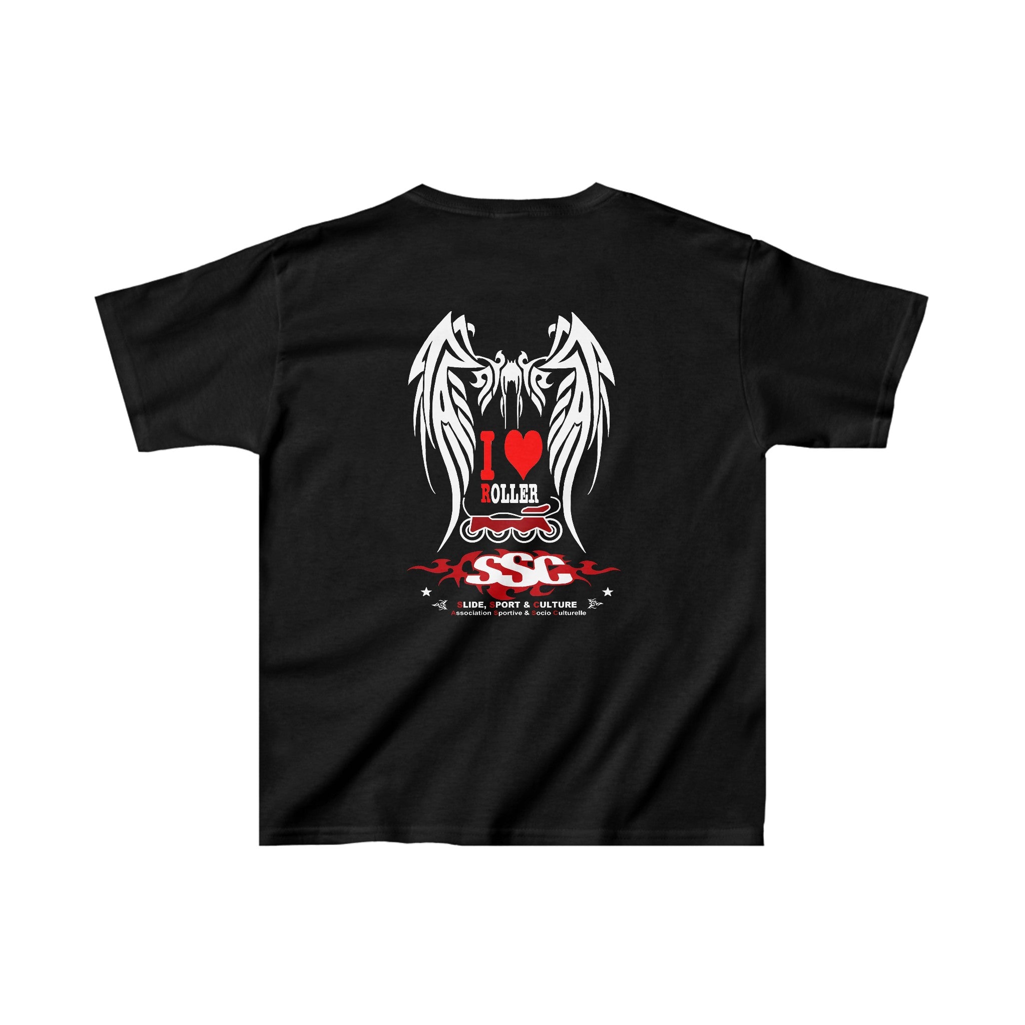 C004E T-shirt de Roller "I love Roller angel" pour enfants, garçon ou fille, Noir ou Blanc - Qualité Premium au Meilleur Prix
