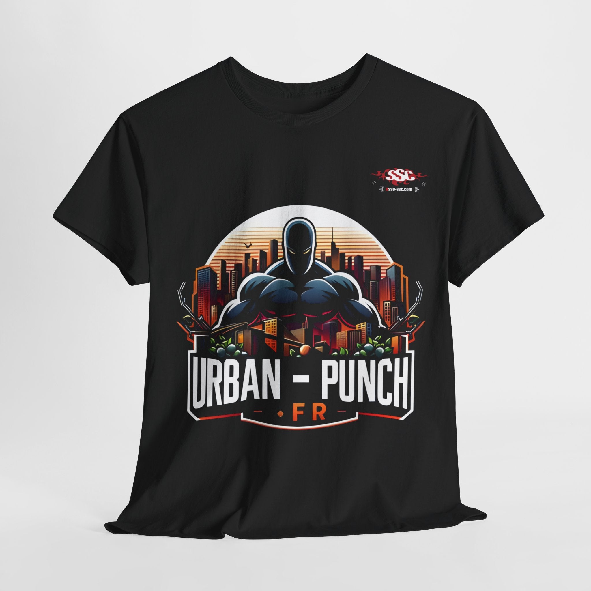 C001A T-shirt "Urban-Punch.FR" pour adultes, homme ou femme, noir - Qualité Premium au Meilleur Prix