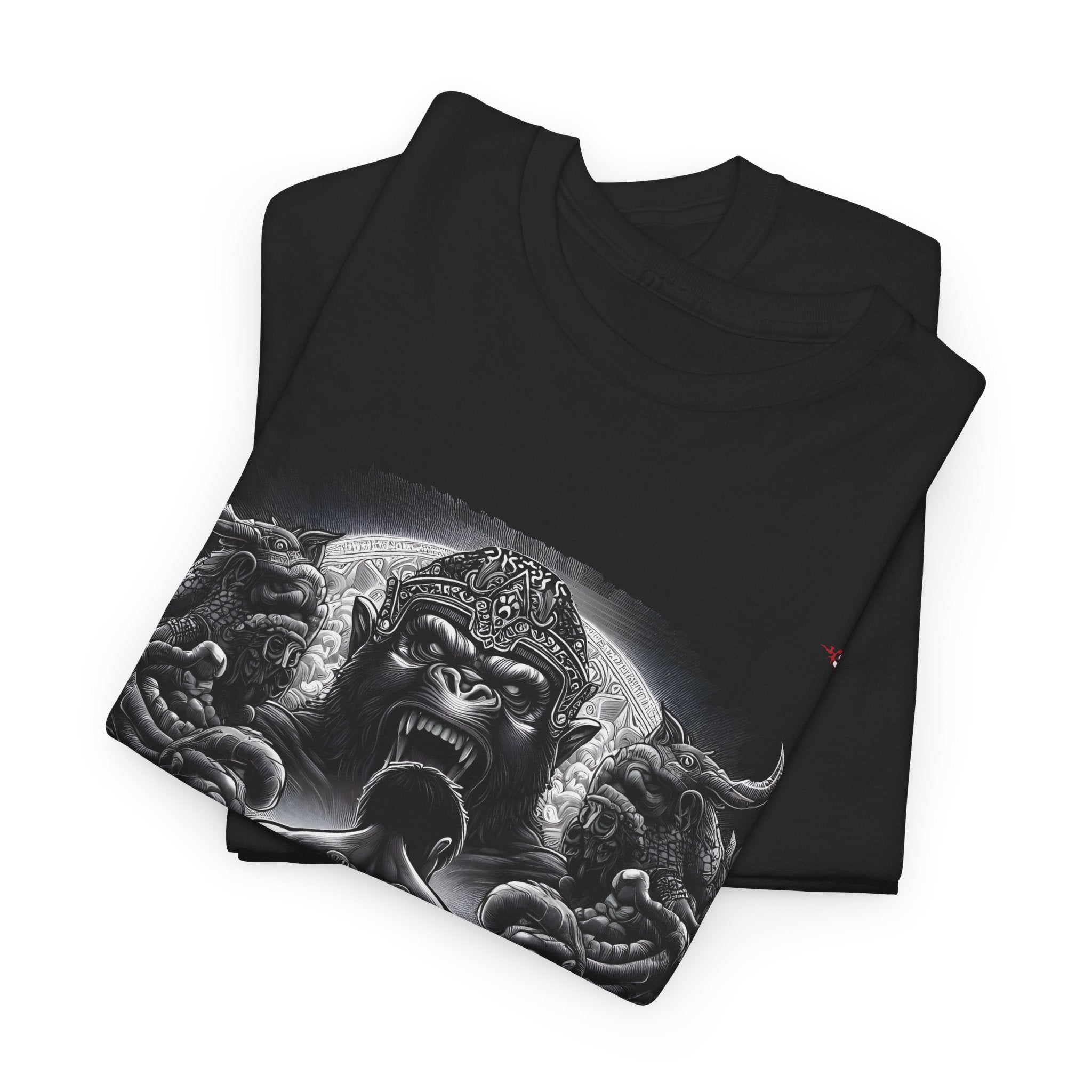 A007A T-shirt Muay Thaï "Hanuman boxing" pour adultes, homme ou femme, noir - Qualité Premium au Meilleur Prix