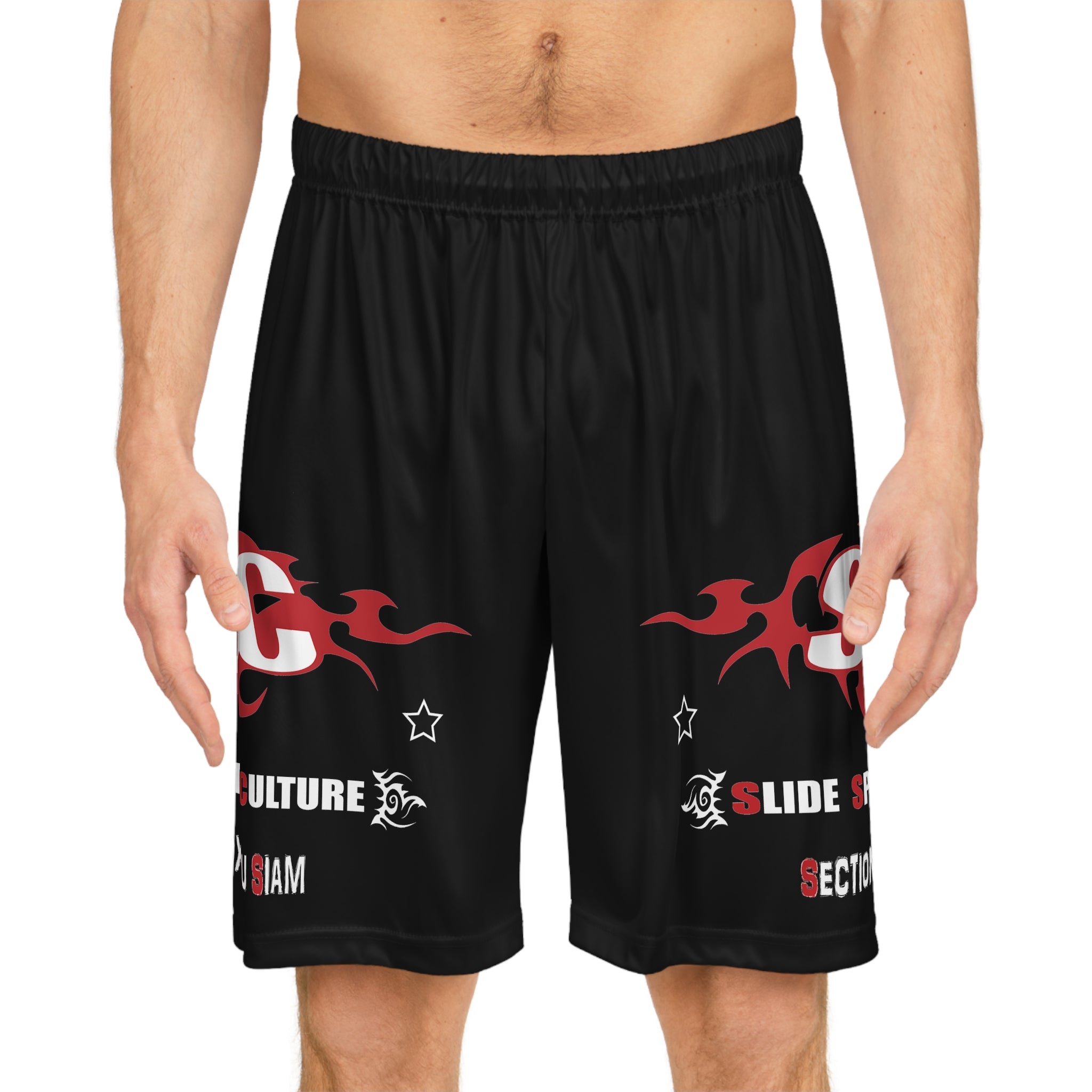 Short type Basketball « Section Boxe Thaï » adulte pour homme ou femme, noir - Qualité Premium au Meilleur Prix